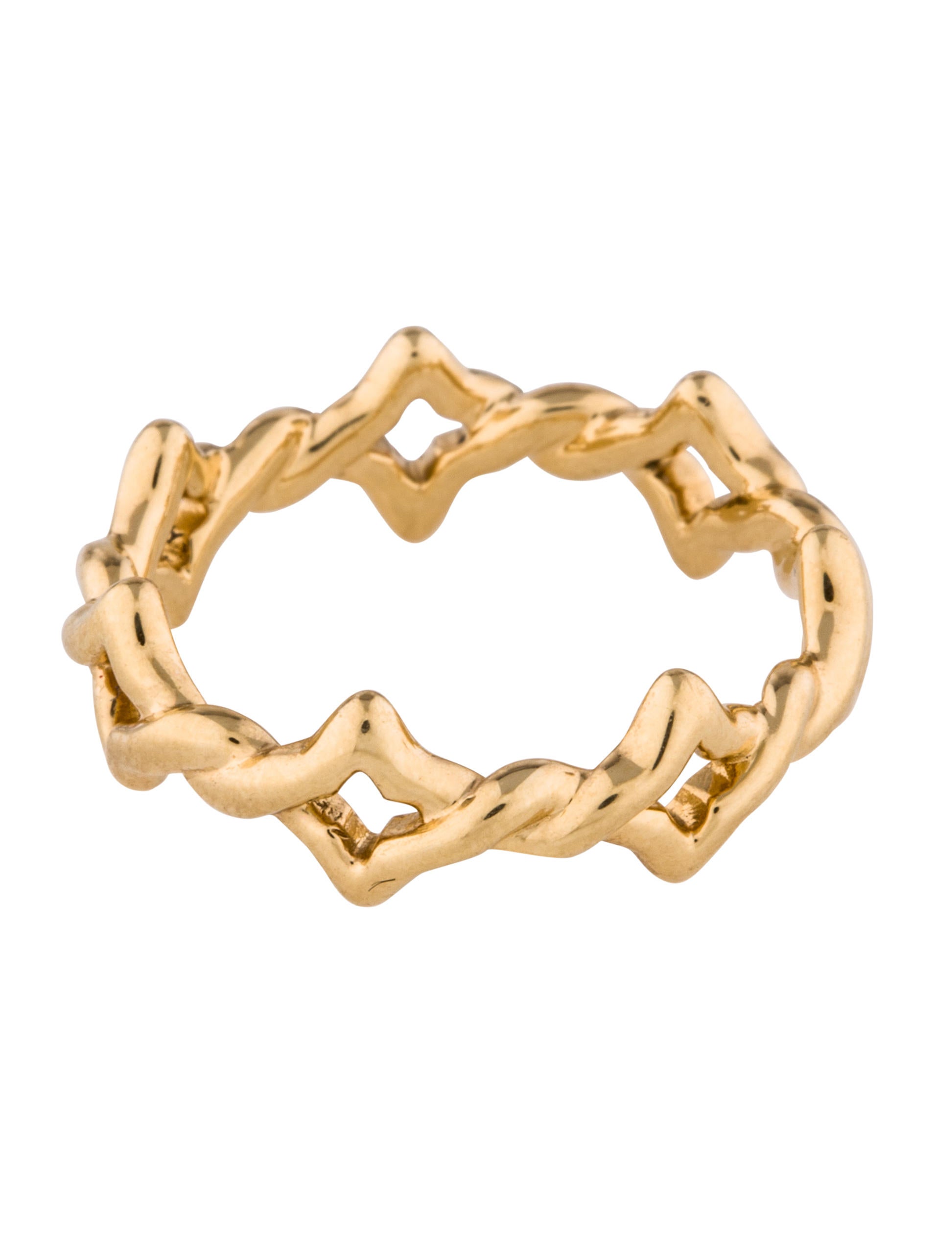david yurman 18k venetian quatrefoil stacking ring - rings - dvy