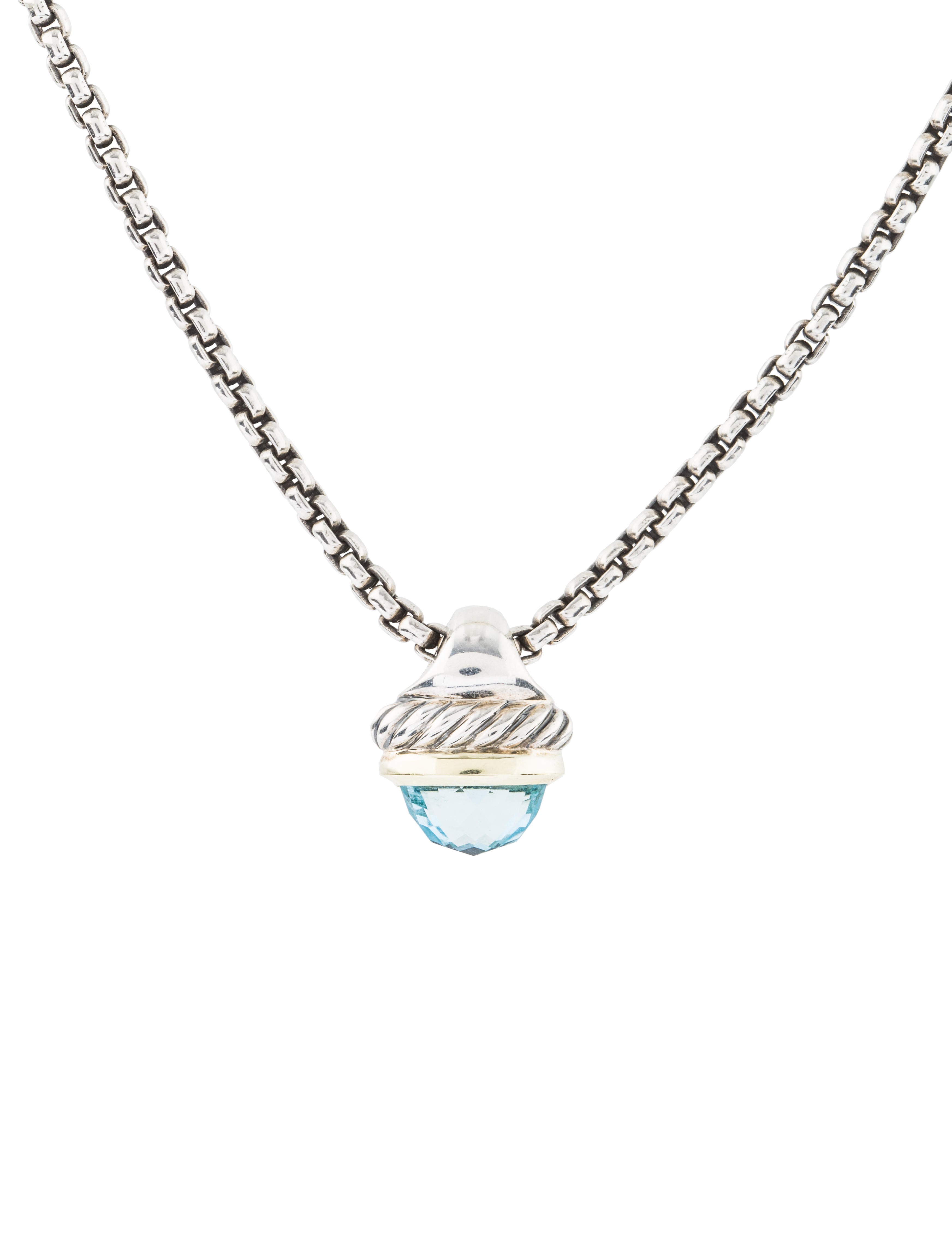 David Yurman Topaz Acorn Pendant Necklace Necklaces Dvy46233 Topaz Acorn Pendant Necklace