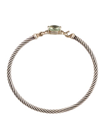 David Yurman Prasiolite & Diamond Petite Wheaton Bracelet