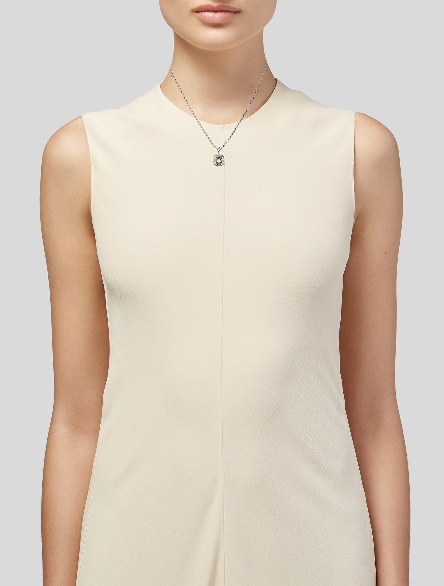 David Yurman Prasiolite Diamond Petite Albion Pendant Necklace Prasiolite Diamond Petite Albion Pendant Necklace