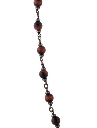 David Yurman Red Tiger's Eye Spiritual Rosary Bead Necklace