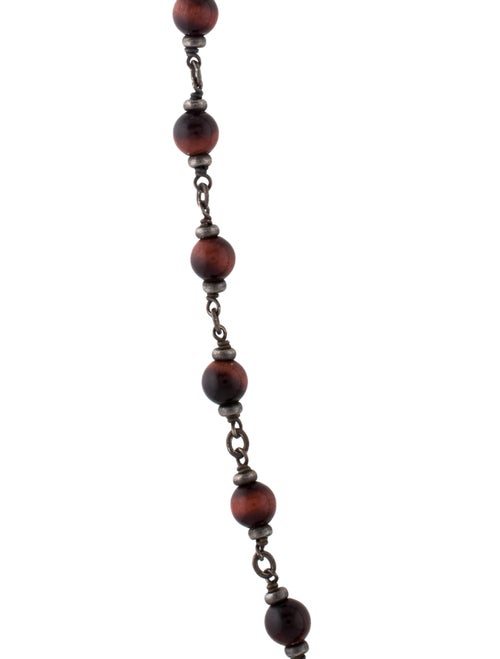 David Yurman Red Tiger's Eye Spiritual Rosary Bead Necklace