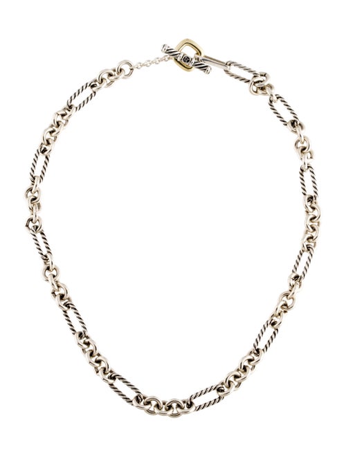 David Yurman Figaro Link Chain Necklace silver