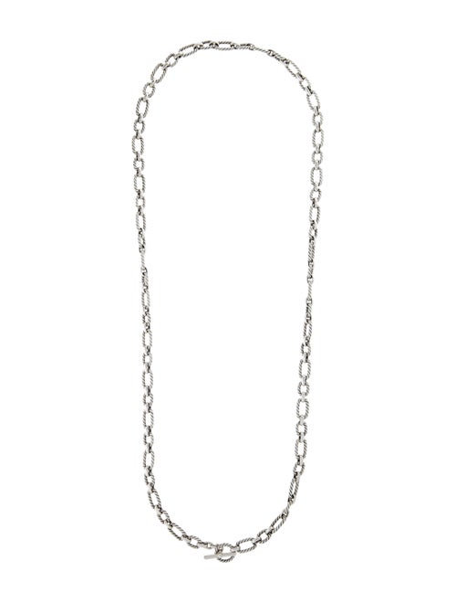 David Yurman Cushion Link Chain Necklace silver