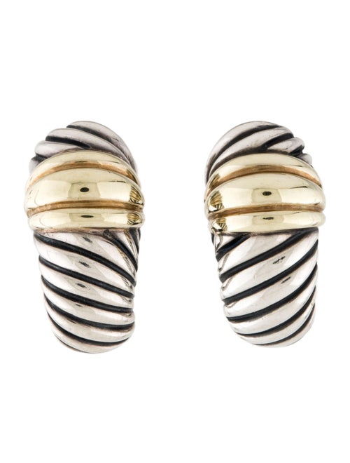 David Yurman Two-Tone Shrimp Earring Silver