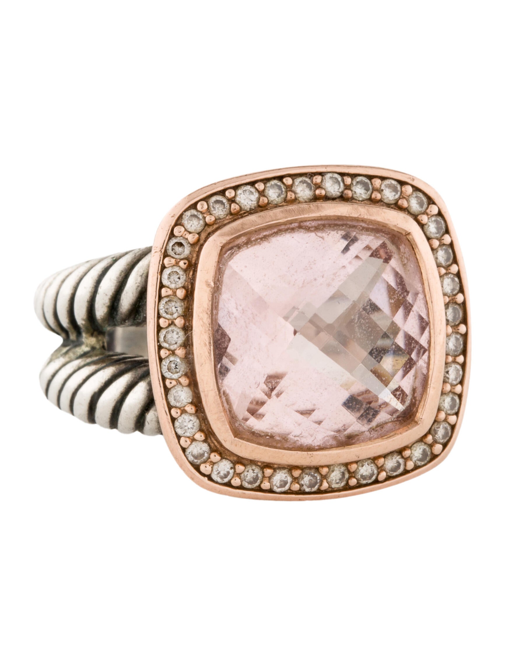David Yurman Morganite & Diamond Albion Ring