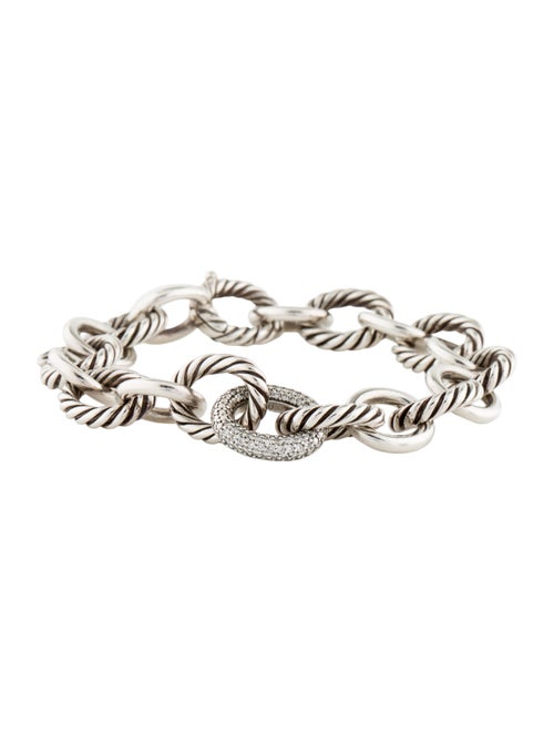 David Yurman Diamond Oval Link Bracelet