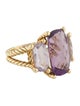 David Yurman 18K Amethyst & Iolite Cocktail Ring