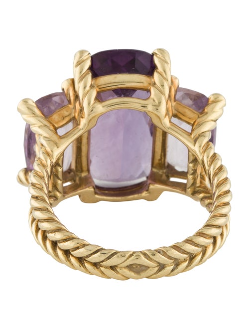 David Yurman 18K Amethyst & Iolite Cocktail Ring
