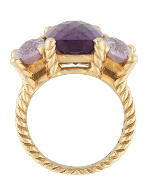 David Yurman 18K Amethyst & Iolite Cocktail Ring