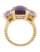David Yurman 18K Amethyst & Iolite Cocktail Ring