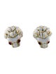 David Webb 18K Ruby & Enamel Lion Cufflinks