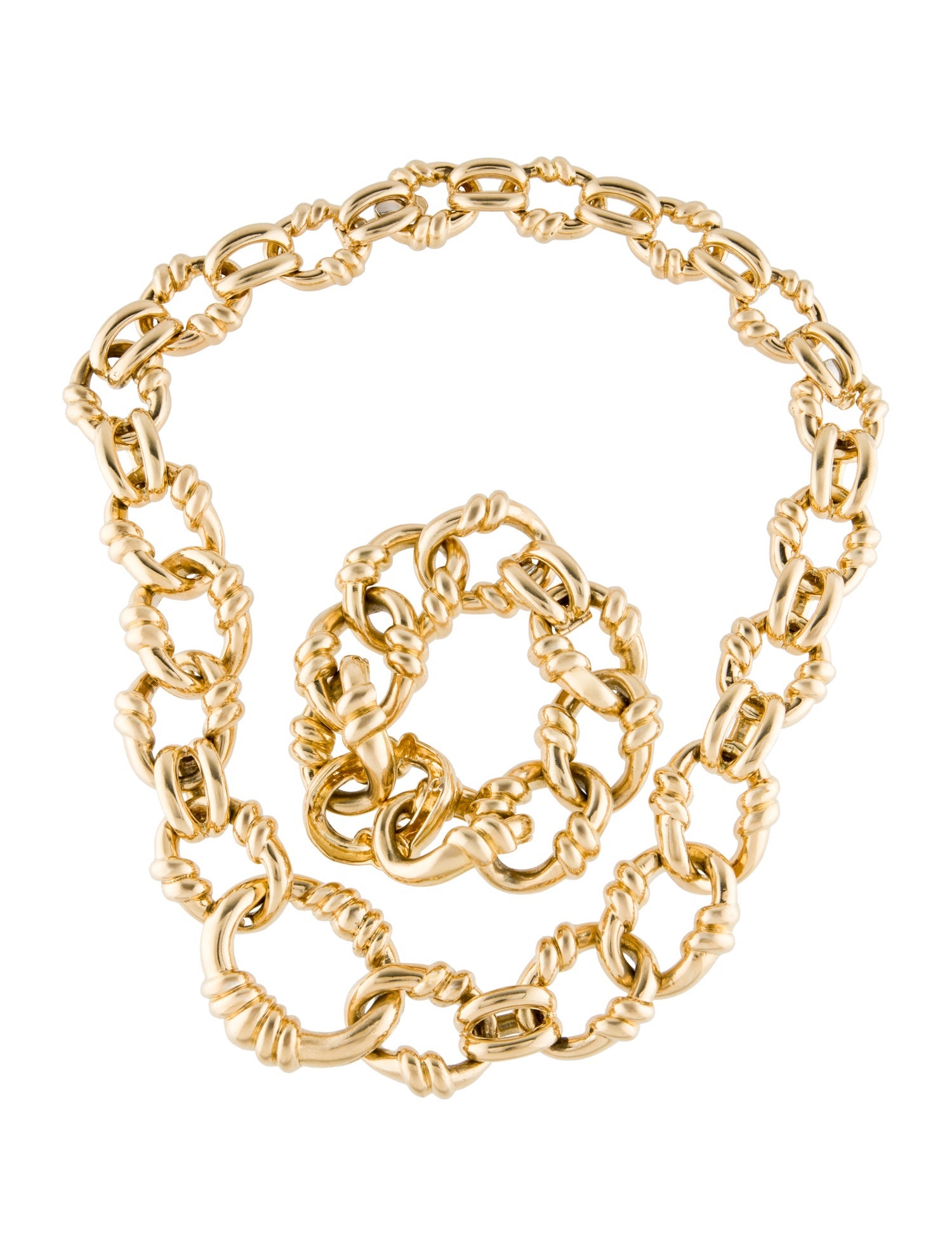 David Webb 18K Convertible Chain Necklace & Bracelet