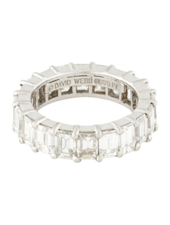 David Webb Platinum 6.40ctw Diamond Eternity Band