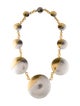 David Webb 18K Two-Tone Hammered Lunar Eclipse Necklace