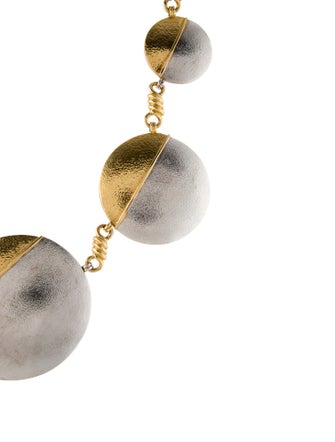 David Webb 18K Two-Tone Hammered Lunar Eclipse Necklace
