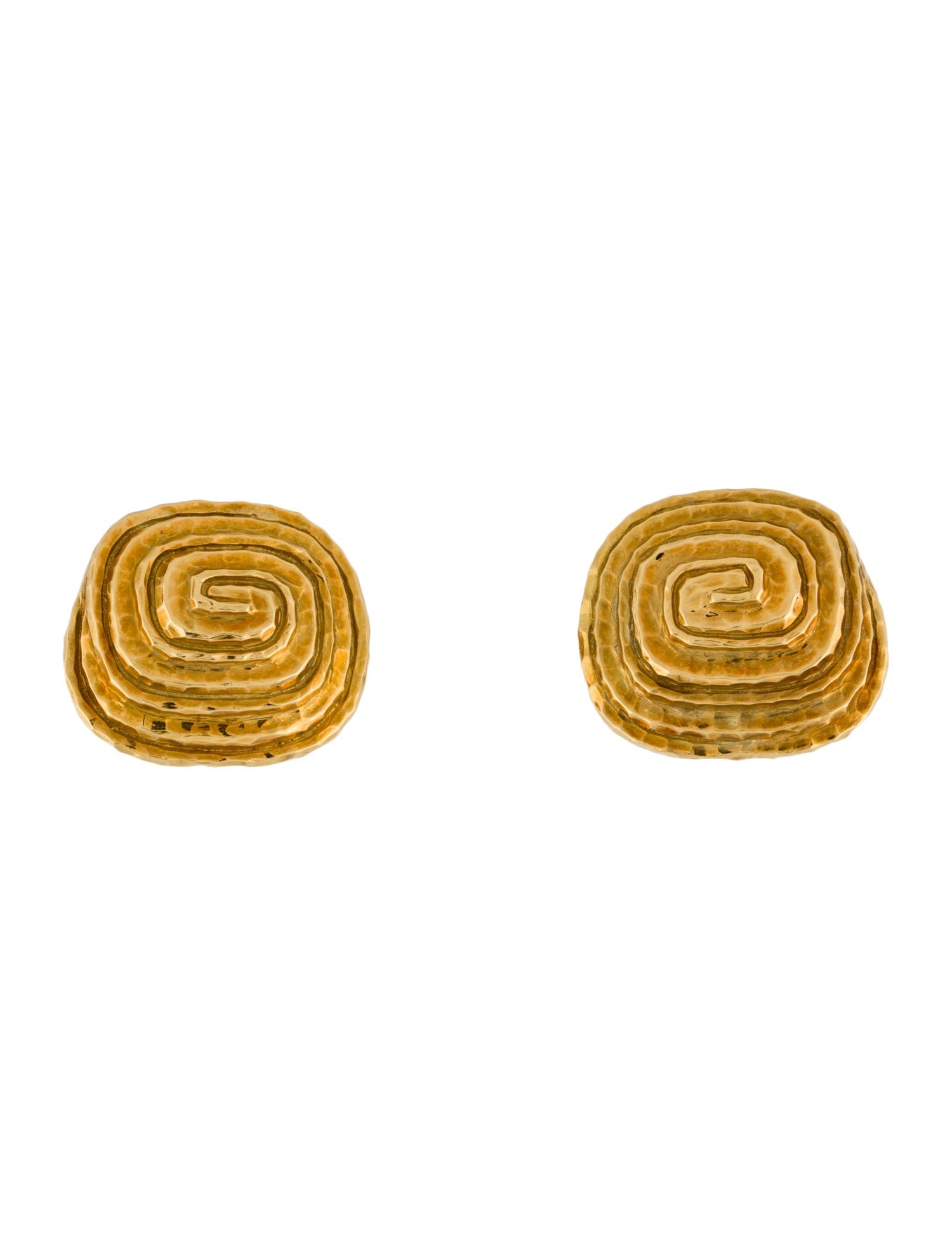 David Webb 18K Spiral Clip-on Earrings