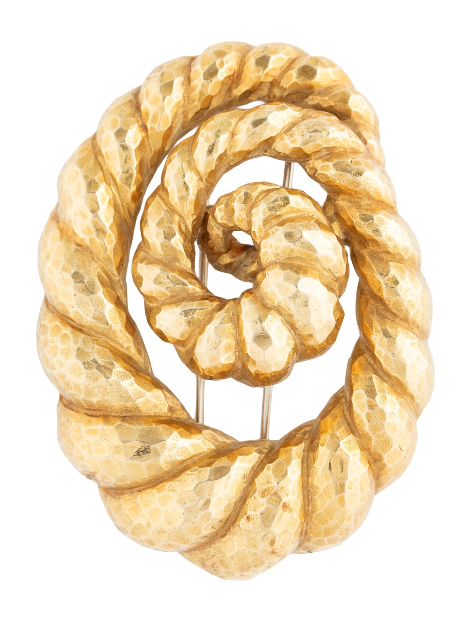 David Webb 18K Coil Brooch Pin