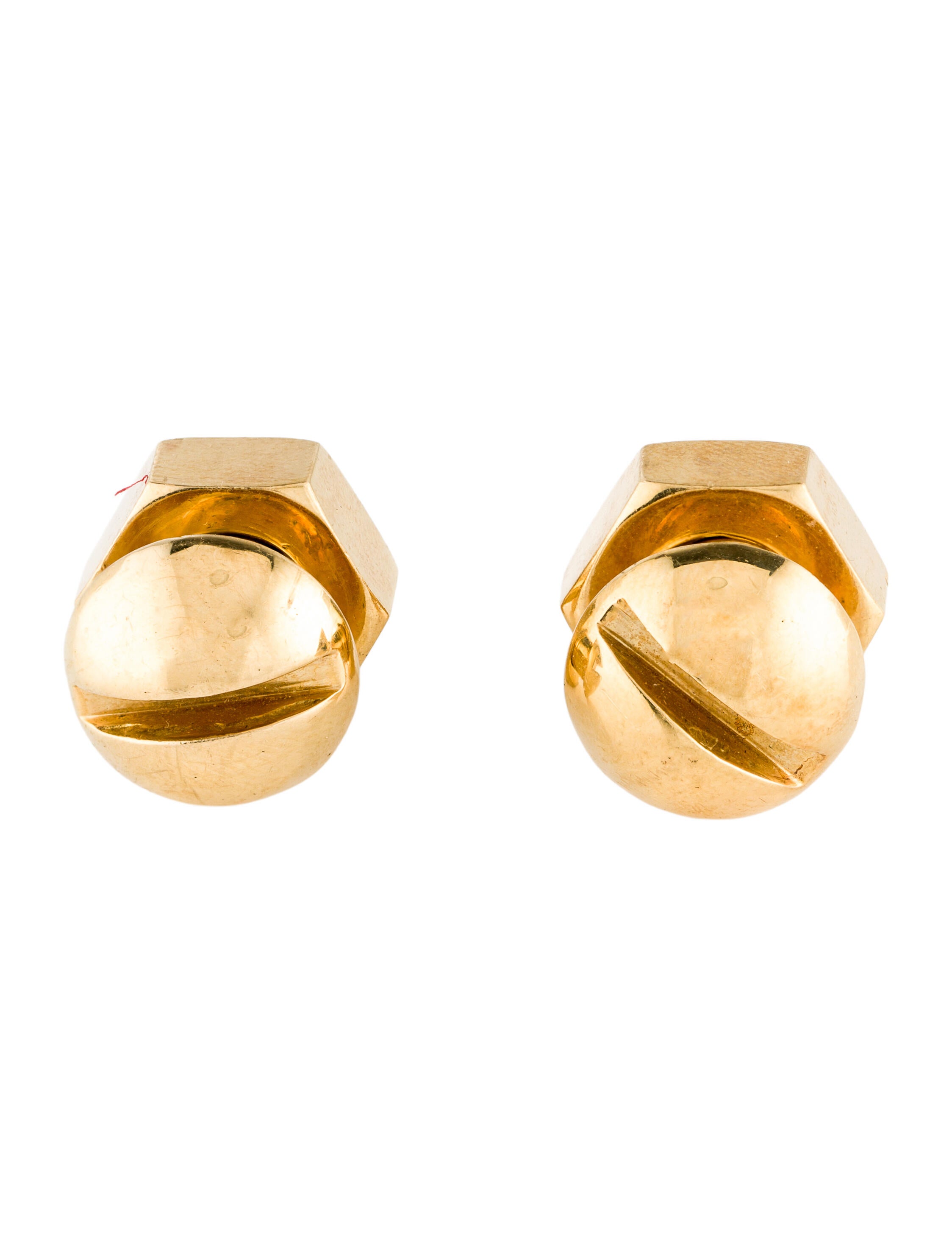 David Webb 18K Nut & Bolt Cufflinks