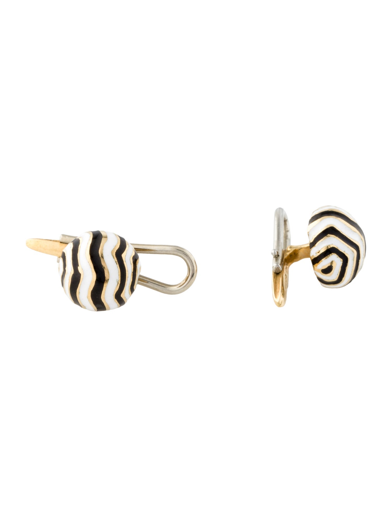David Webb Vintage 18K Enamel Cufflinks