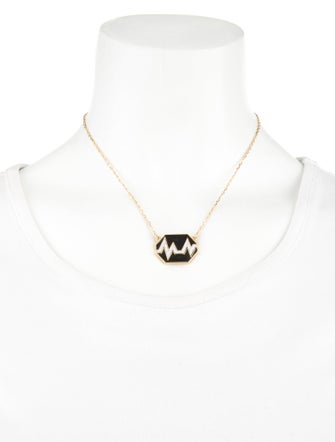 David Webb 18K Enamel & Diamond Skip Necklace