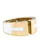 David Webb 18K Enamel Gap Ring