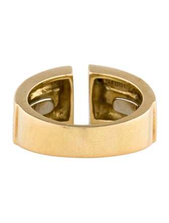 David Webb 18K Enamel Gap Ring