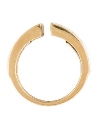 David Webb 18K Enamel Gap Ring