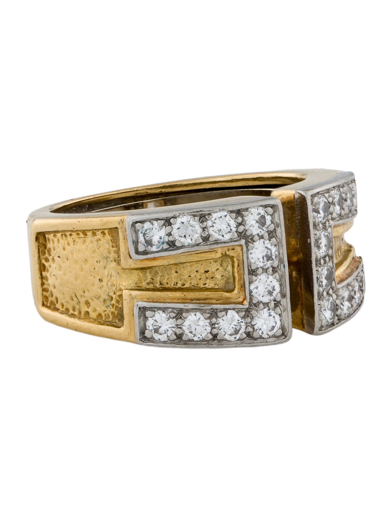 David Webb Diamond Gap Ring