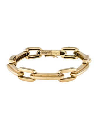 David Webb 18K Elongated Link Bracelet