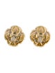 David Webb 18K Diamond & Enamel Button Earclips