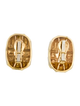 David Webb Enamel Clip-On Earrings