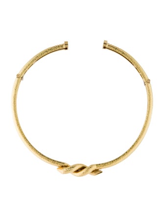 David Webb 18K Twisted Hammered Nail Collar Necklace