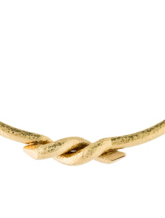 David Webb 18K Twisted Hammered Nail Collar Necklace