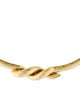 David Webb 18K Twisted Hammered Nail Collar Necklace