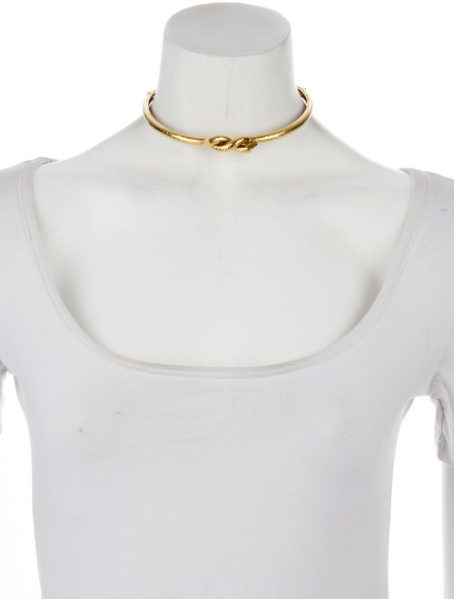 David Webb 18K Twisted Hammered Nail Collar Necklace