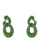 David Webb 18K Enamel Double Hoop Clip-On Earrings