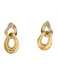 David Webb 18K Enamel Double Hoop Clip-On Earrings