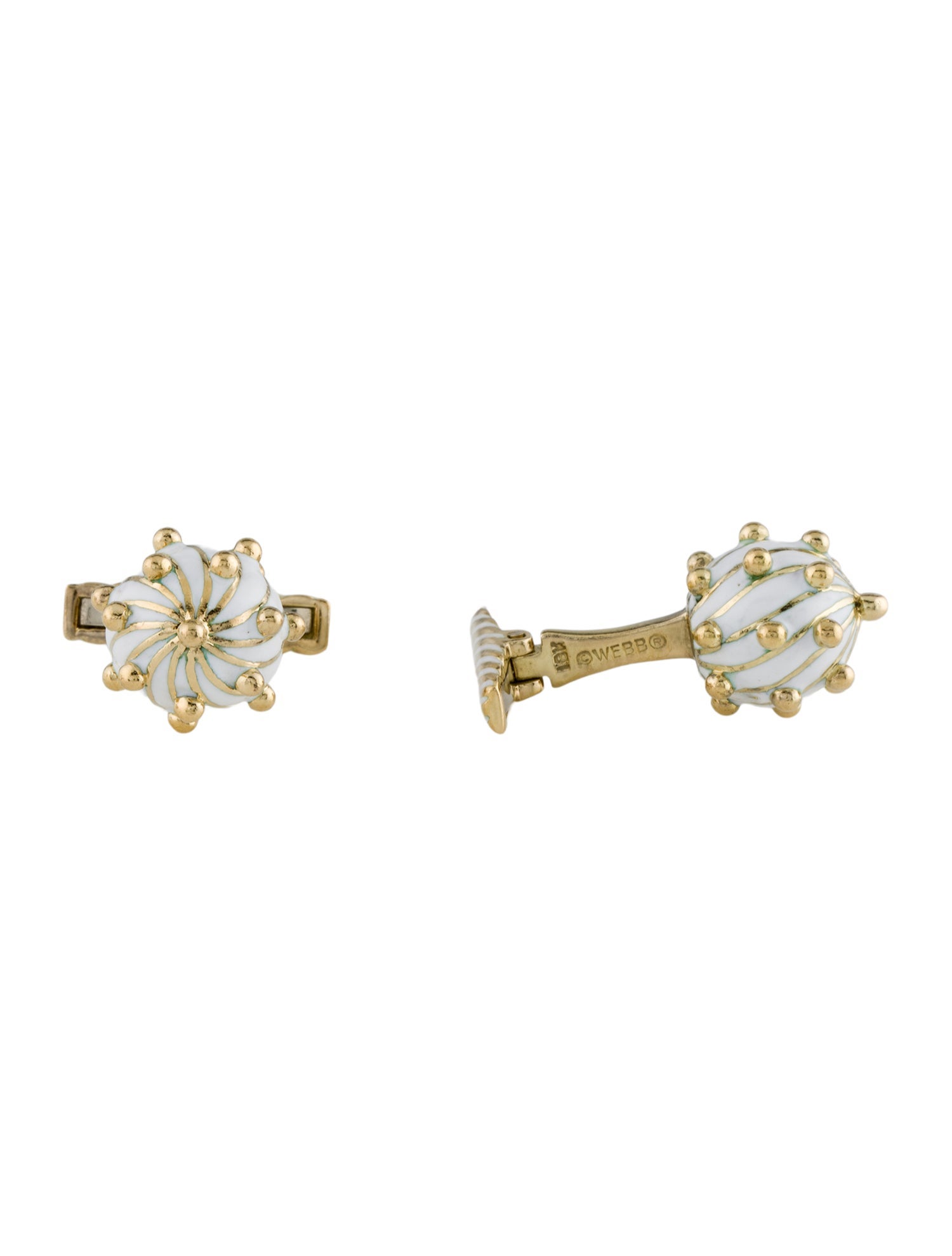 David Webb 18K Enamel Cufflinks