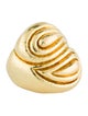 David Webb 18K Swirl Hammered Cocktail Ring