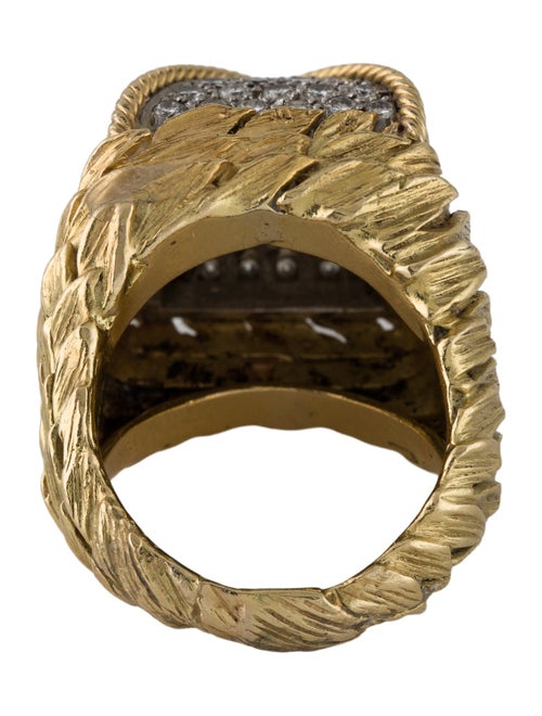 David Webb 18K 1.15ctw Diamond Cocktail Ring