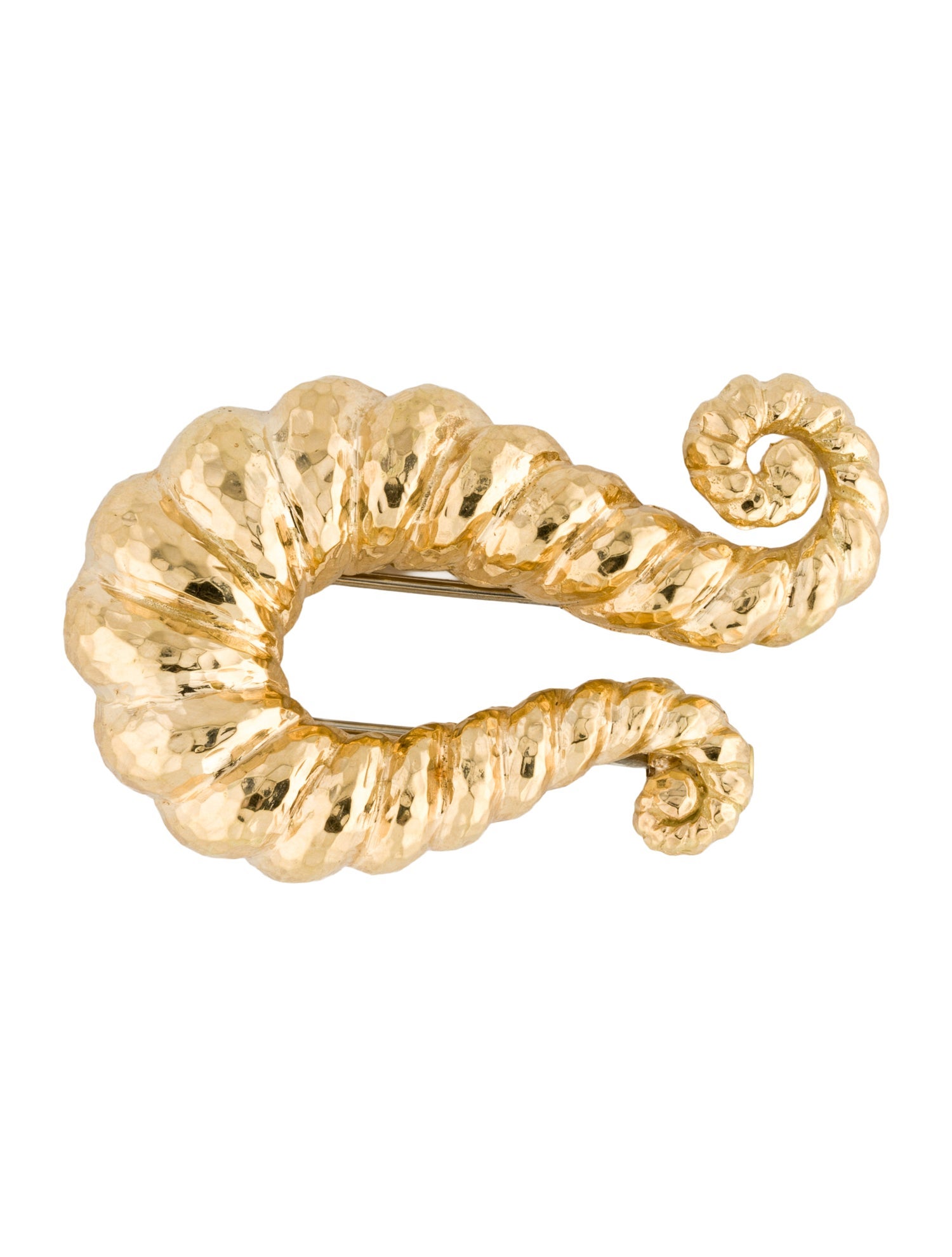 David Webb Vintage 18K Swirl Brooch