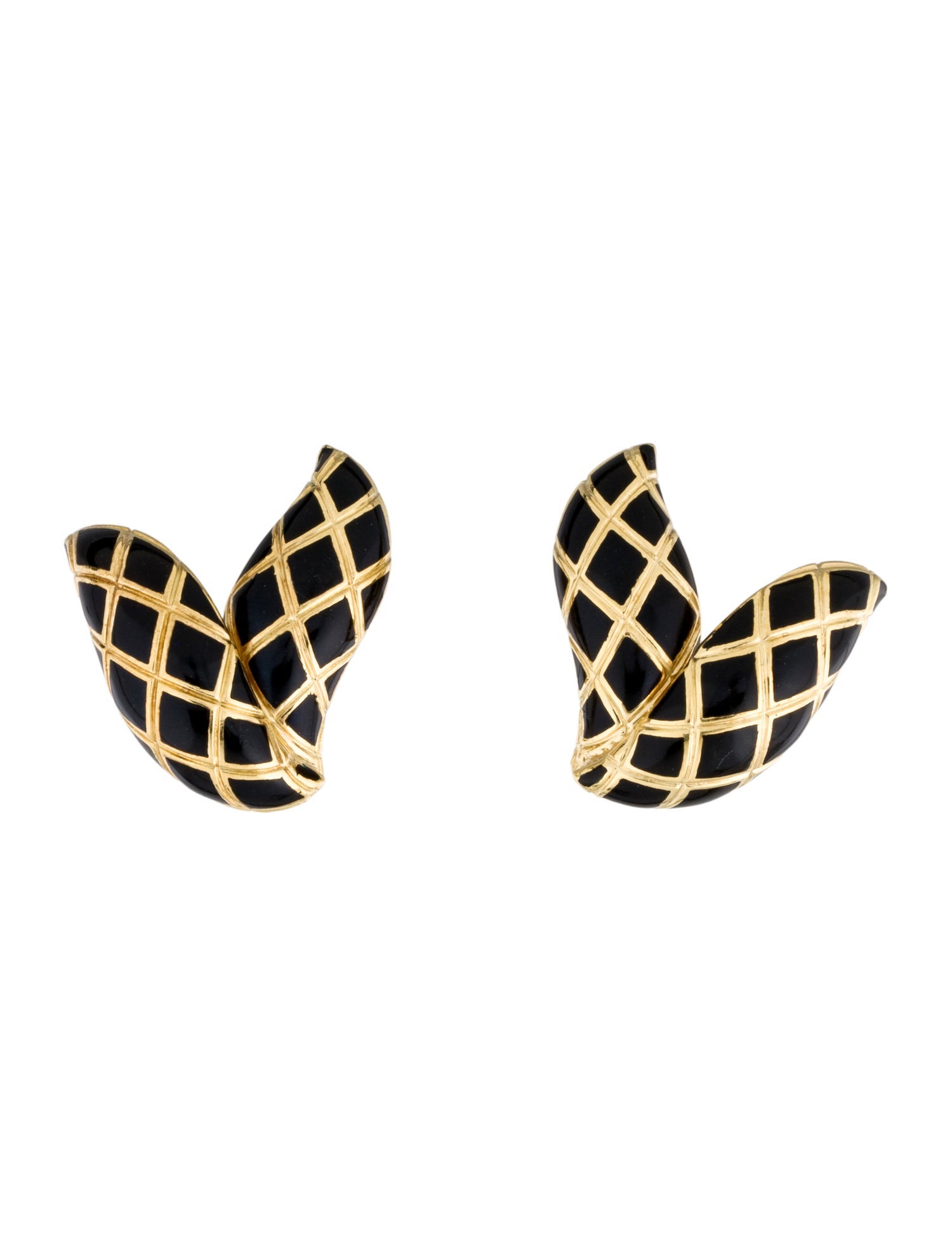 David Webb Enamel Earclips