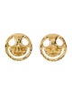David Webb 18K Round Smiley Clip-On Earrings