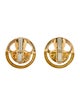 David Webb 18K Round Smiley Clip-On Earrings