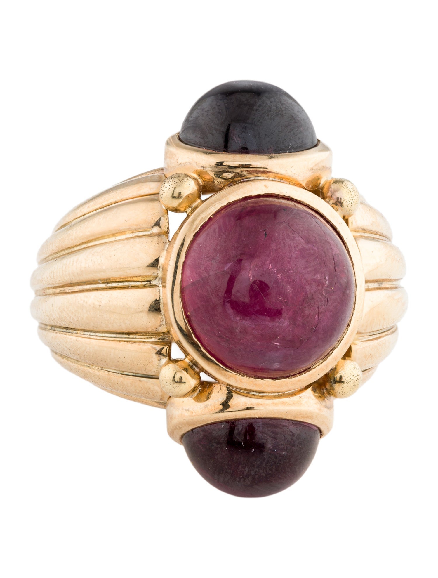 David Webb 18K Ruby & Sapphire Cocktail Ring