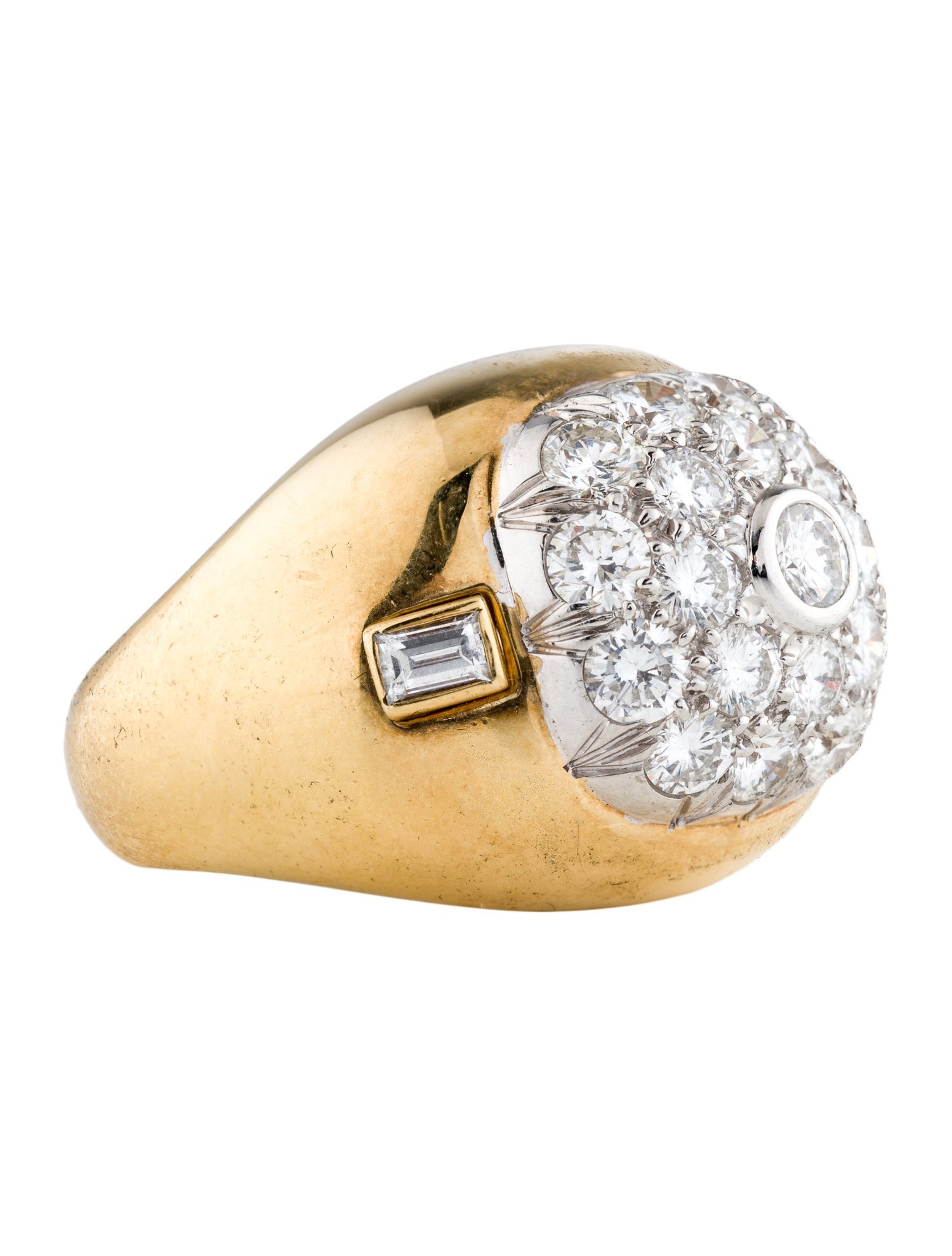 David Webb 18K 3.50ctw Diamond Dome Cocktail Ring