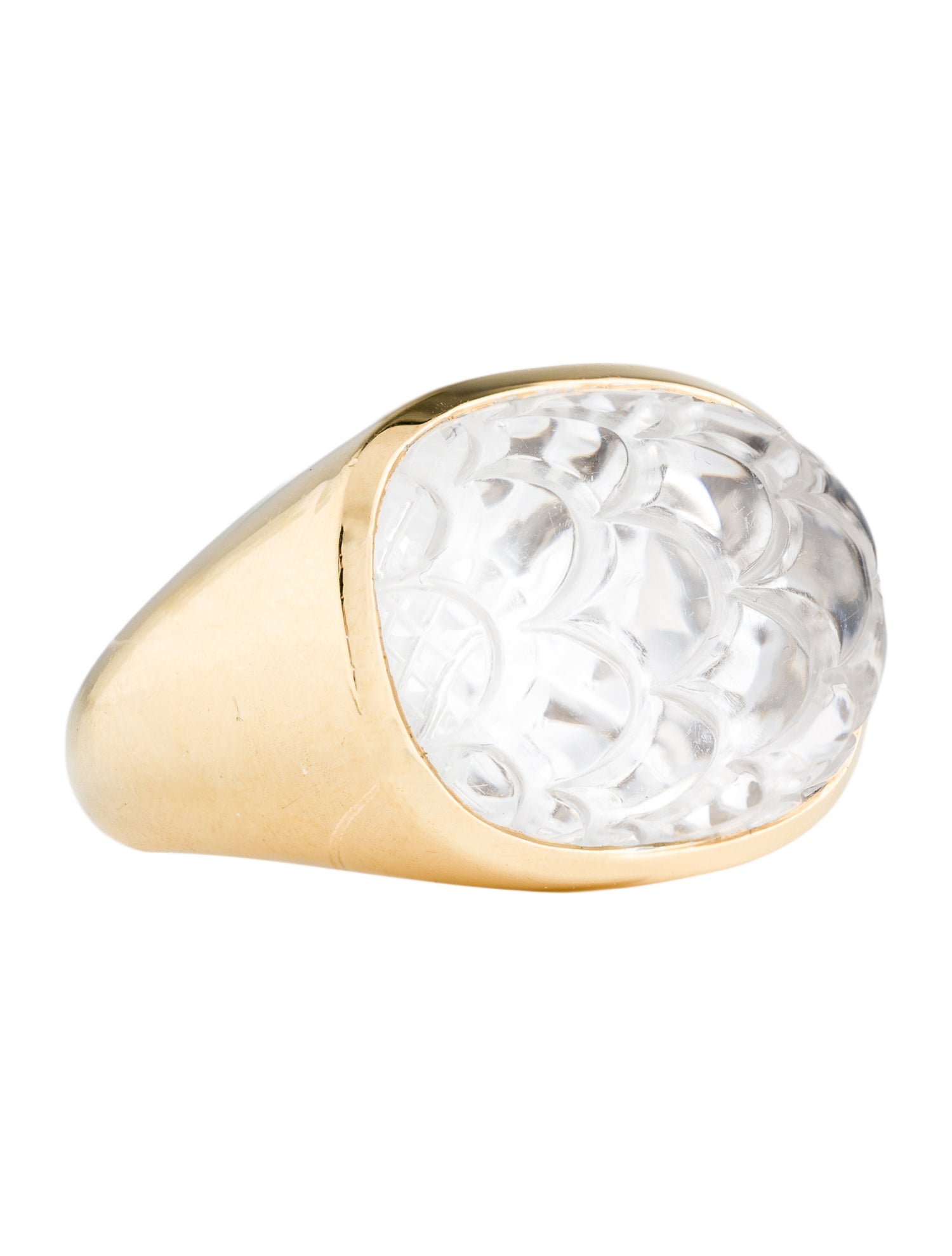 David Webb 18K Quartz Cocktail Ring