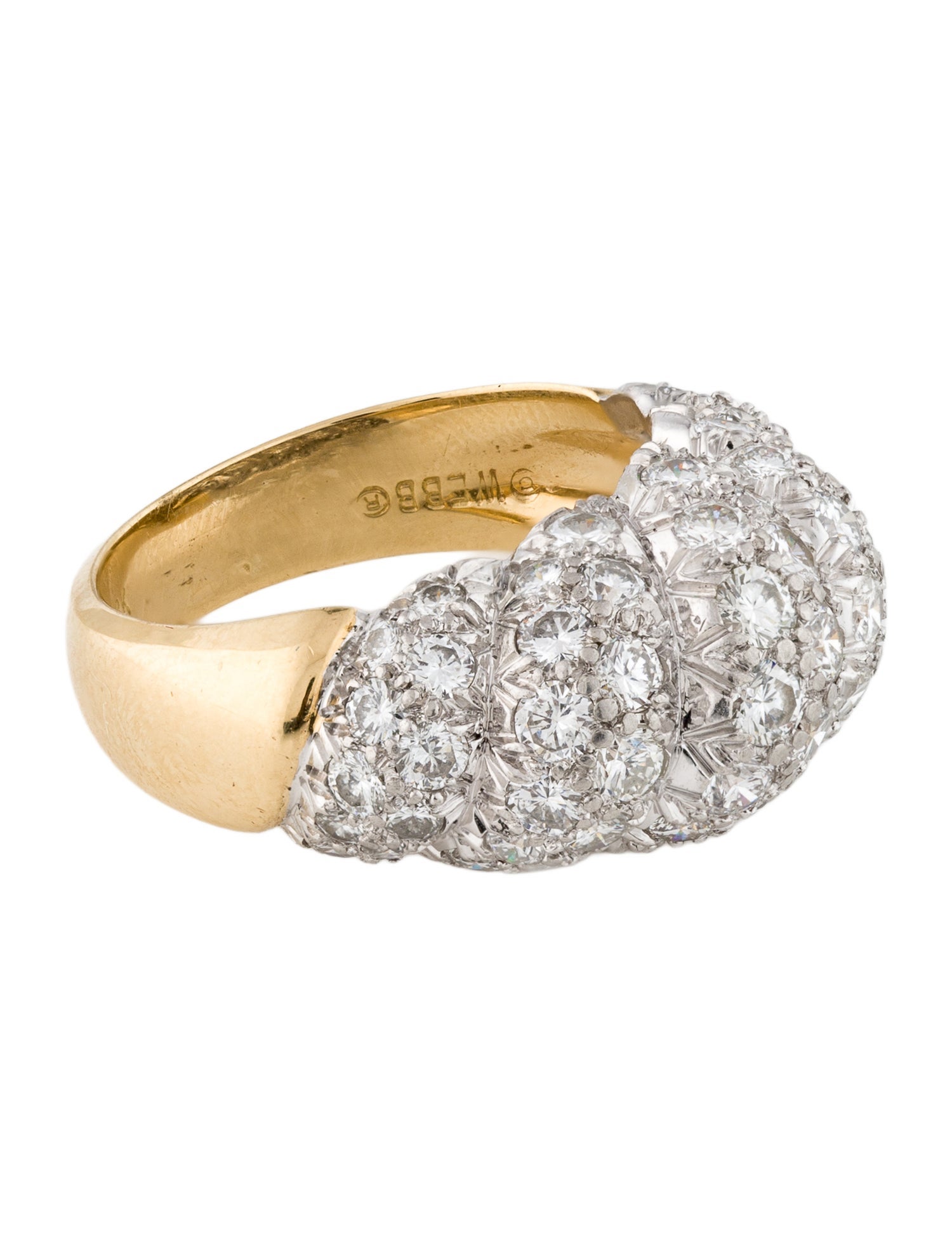 David Webb 2.00ctw Diamond Dome Ring
