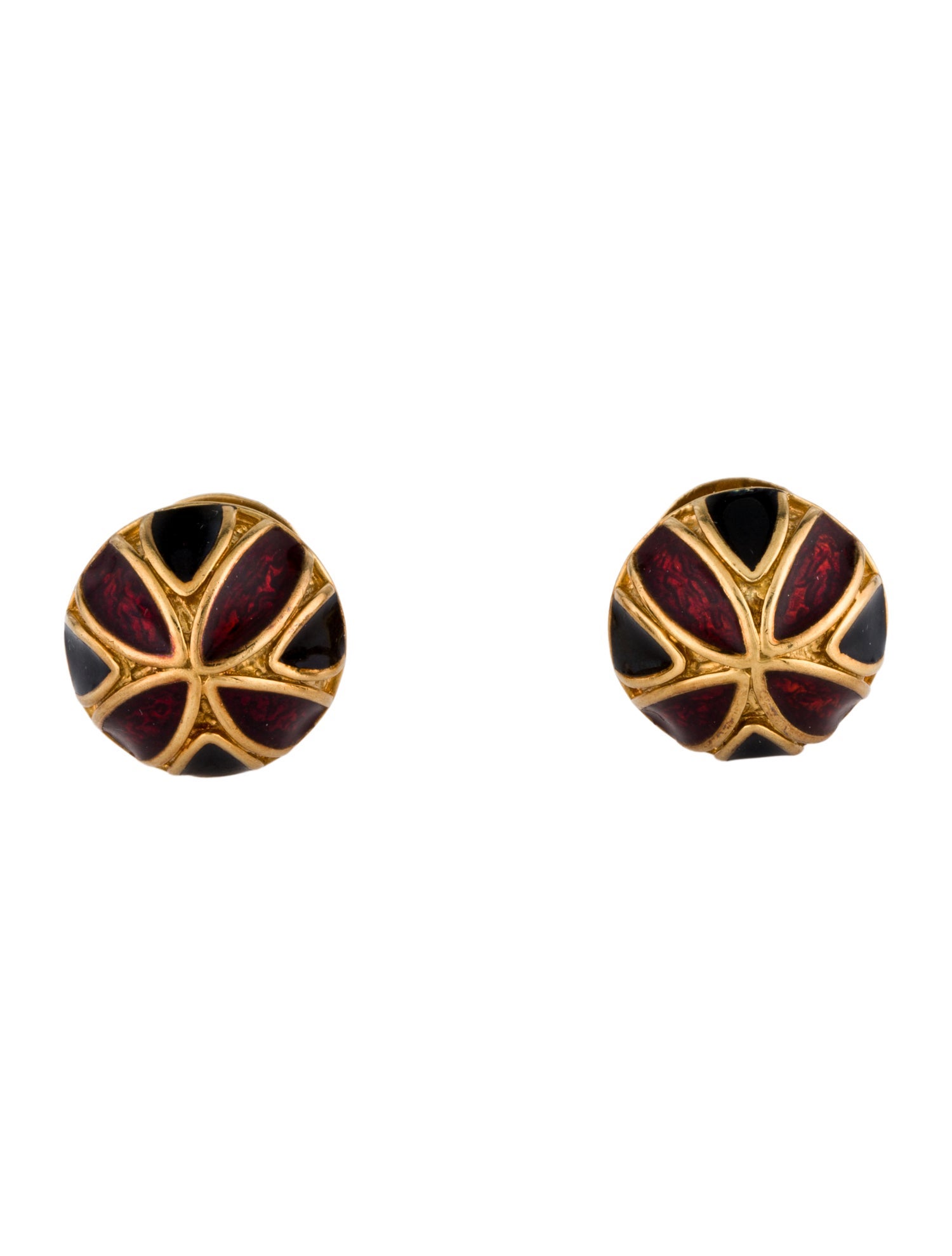 David Webb 18K Enamel Umbrella Cufflinks